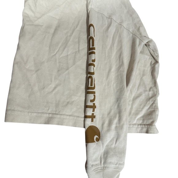 CARHARTT Toddler Boys 3T Cream Color long sleeve w/ front pocket - Picture 3 of 5